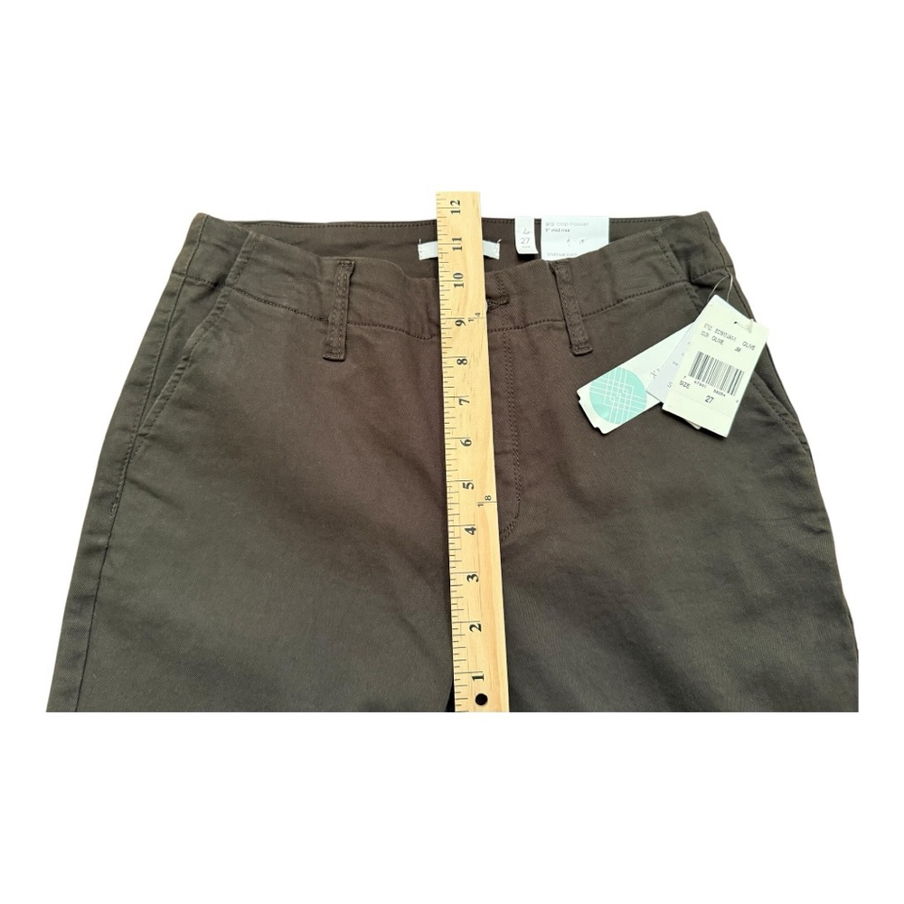 STS Blue Gigi Mid Rise Crop Trousers Dark Olive NWT Size 27 - Picture 15 of 16